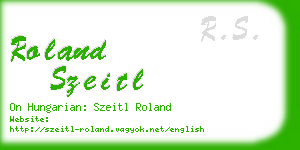 roland szeitl business card